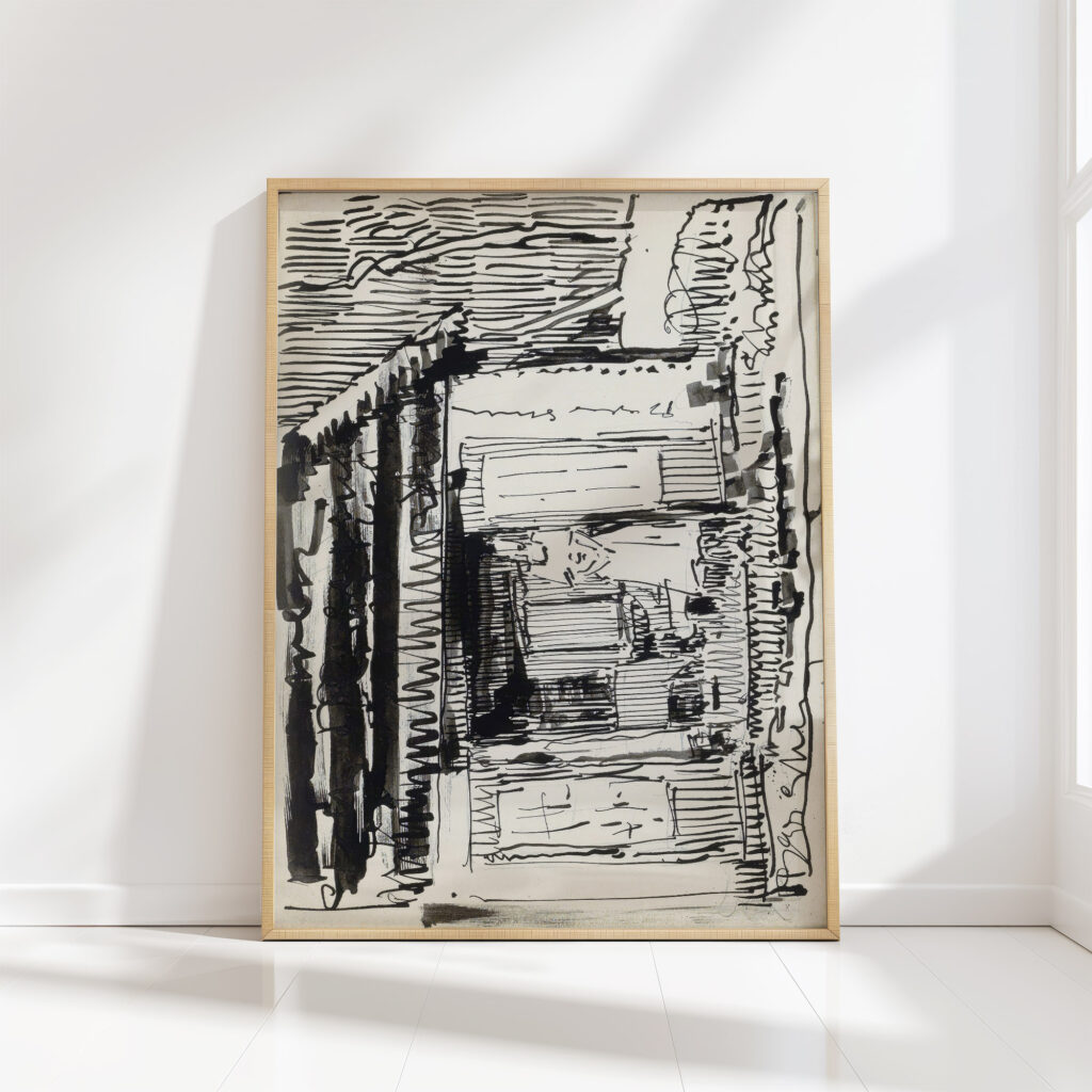 standing woman in a doorway august 1919 reijer stolk high quality print