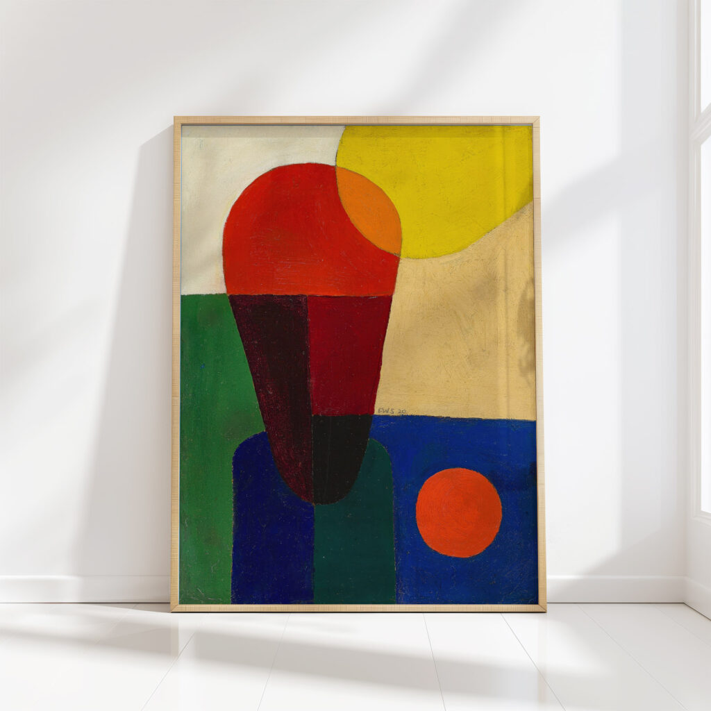 stark abstracted half figure 1920 franz wilhelm seiwert high quality print