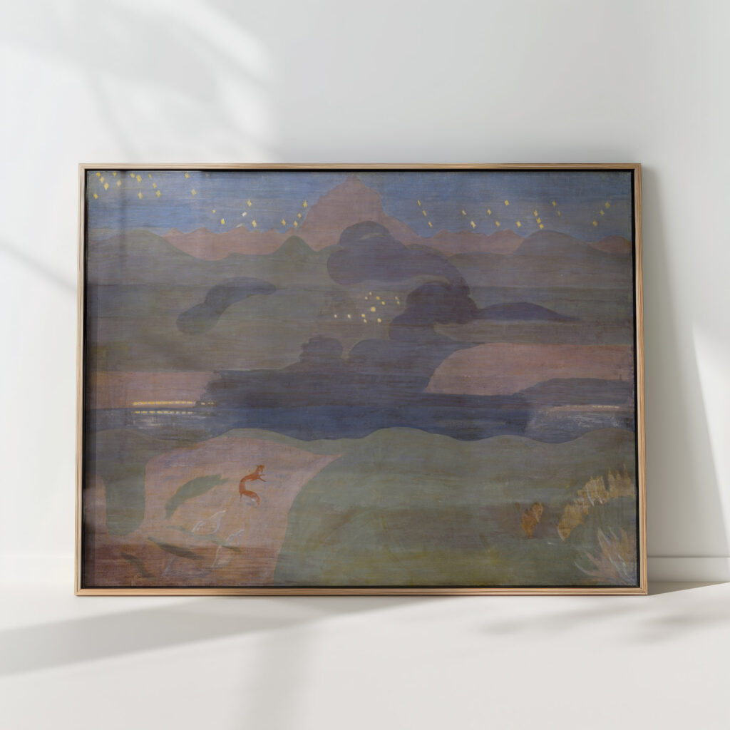starry night above lake walen 1931 otto meyer amden high quality print