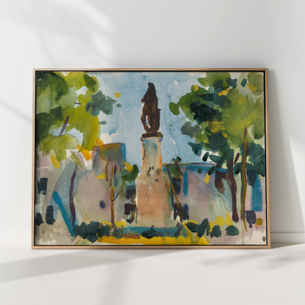 statue of murillo seville 1929 charles webster hawthorne high quality print