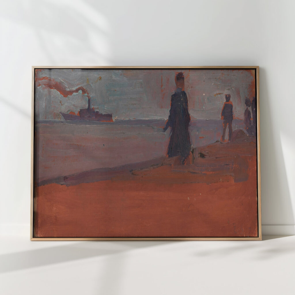 steamer seen from the beach 1907 egon schiele high quality print