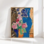 still life flower still life with vase and figure semi profile alexej von jawlensky high quality print
