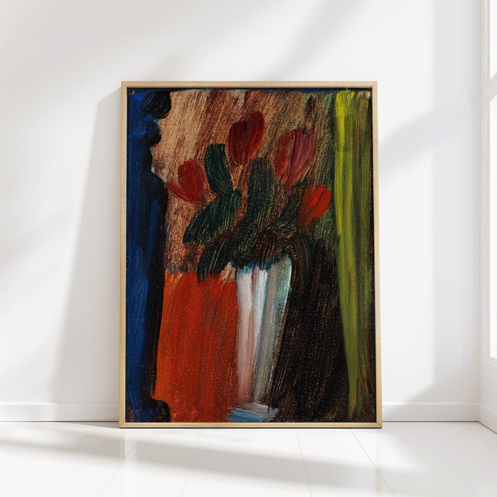 still life flowers in white vase 1936 alexej von jawlensky high quality print