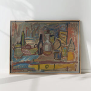 still life with bottles and carafe 1936 sasza blonder high quality print
