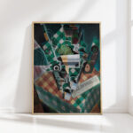 still life with checked tablecloth 1915 juan gris high quality print