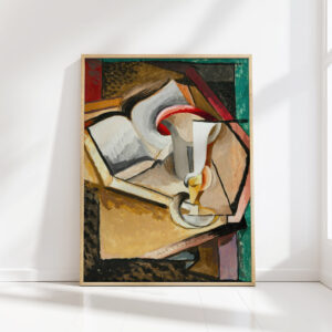 still life with cup and book 1915 antonin prochazka high quality print