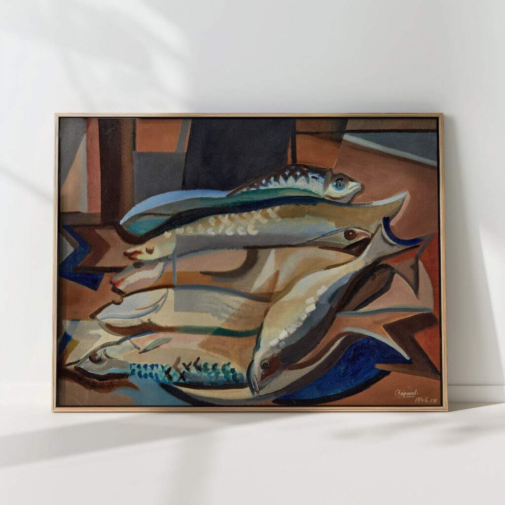 still life with fish 1946 youla chapoval high quality print
