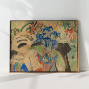 still life with gentian and martagon lily 1920 ernst ludwig kirchner high quality print