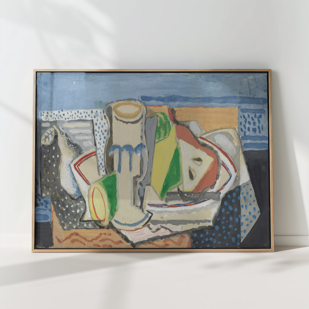 still life with glass and pear 1920 louis marcoussis high quality print