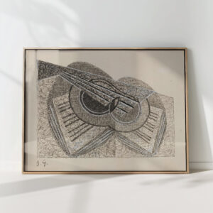 still life with guitar and a book of music 1923 juan gris high quality print