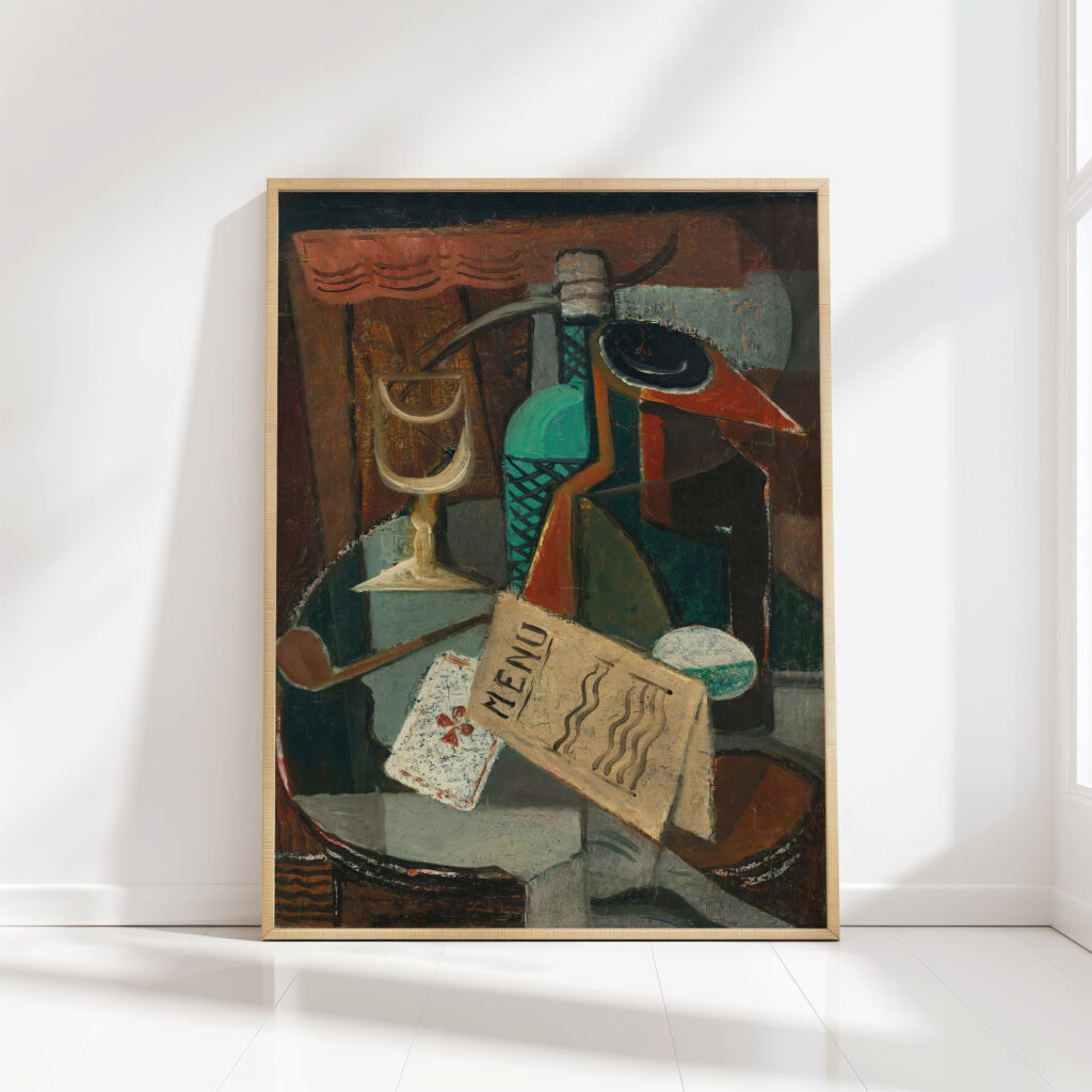 still life with menu and siphon circa 1920 louis marcoussis high quality print