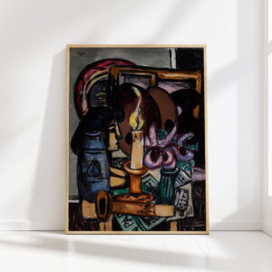 still life with two large candles 1947 max beckmann high quality print