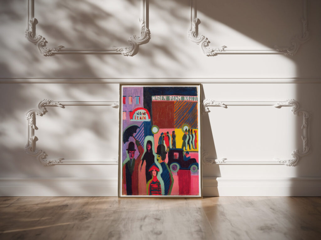 store in the rain 1927 Ernst Ludwig Kirchner video mockup
