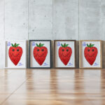 strawberry 3x4 framed posters mockup
