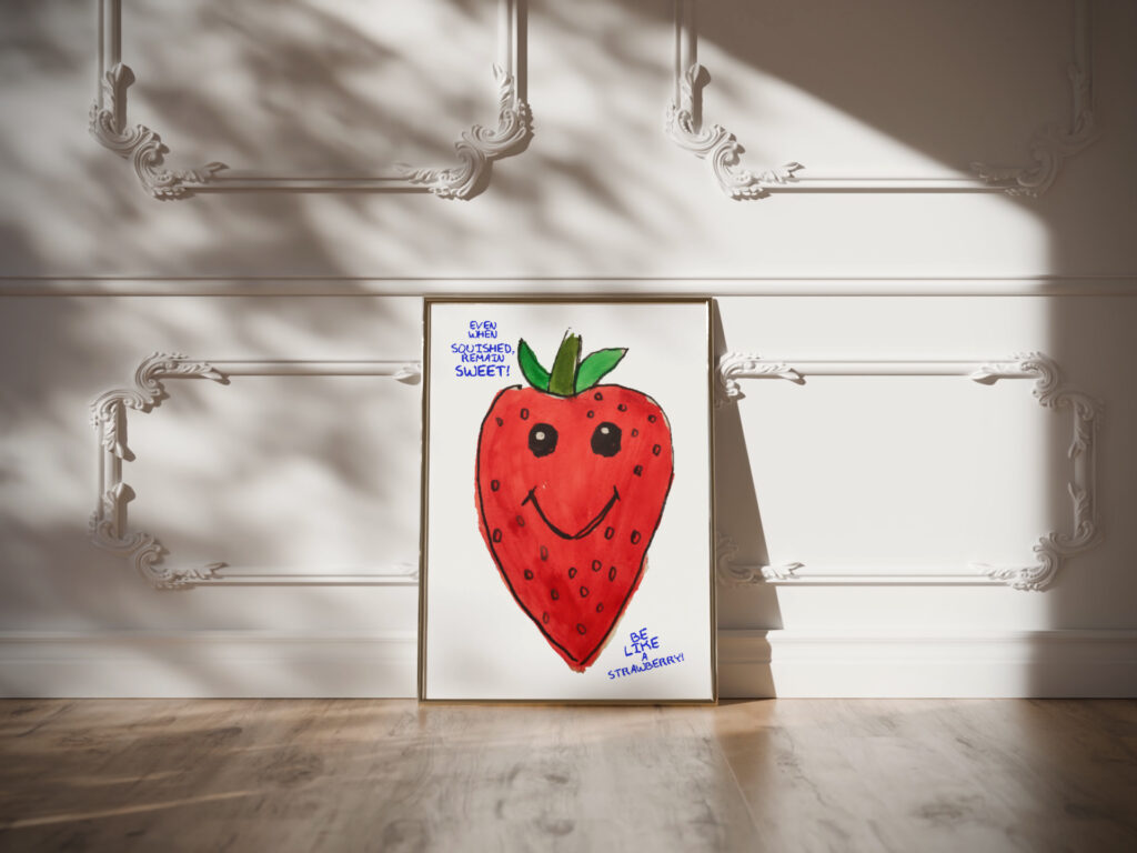 strawberry 3x4 video mockup
