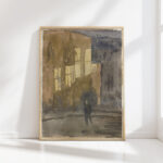 street at night meudon 1910s gwen john high quality print