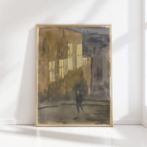 street at night meudon 1910s gwen john high quality print