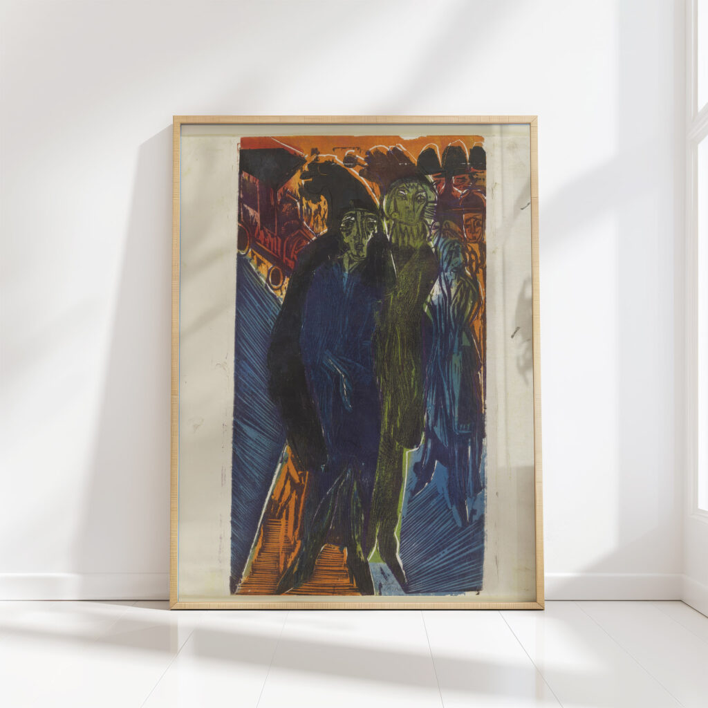 street scene after the painting strasenszene from 1914 1922 ernst ludwig kirchner high quality print