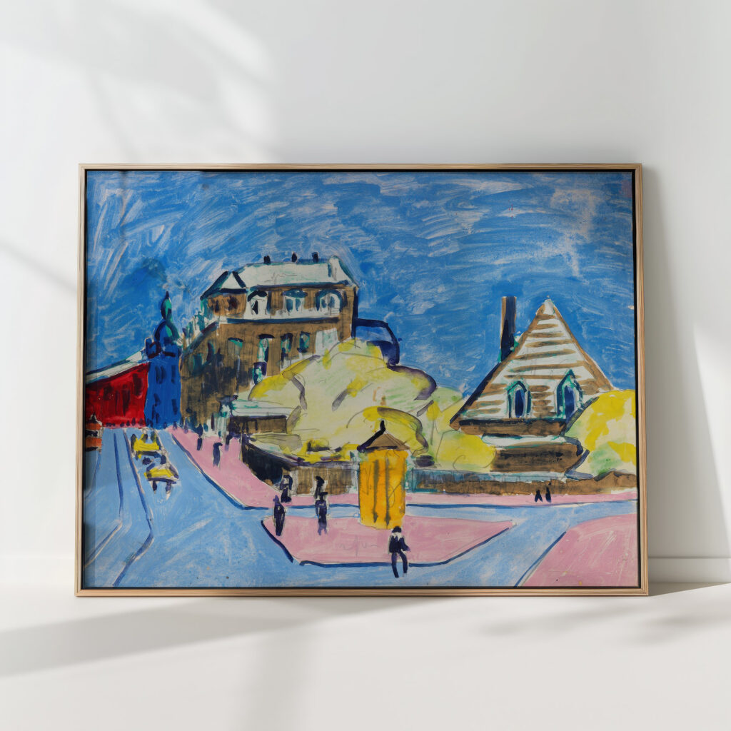 street scene dresden 1910 ernst ludwig kirchner high quality print