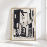 street scene with stairs in cagnes sur mer 1928 abraham johannes jansma high quality print