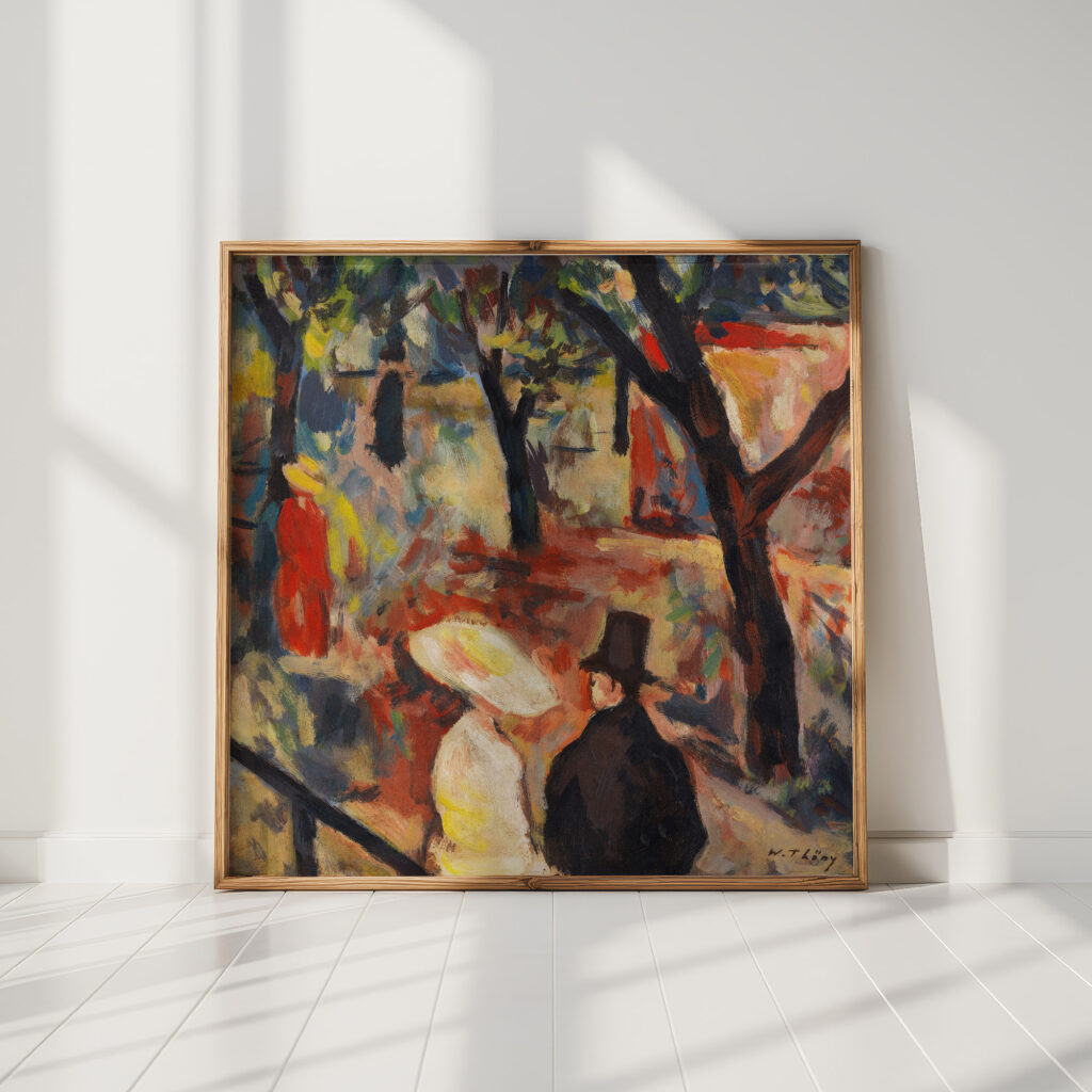 strollers in the park 1922 wilhelm thony high quality print