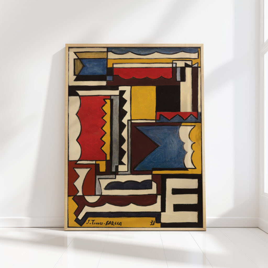 structure with interlocking forms 1933 joaquin torres garcia high quality print