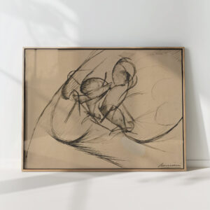 study for dynamic force of a cyclist ii 1913 umberto boccioni high quality print