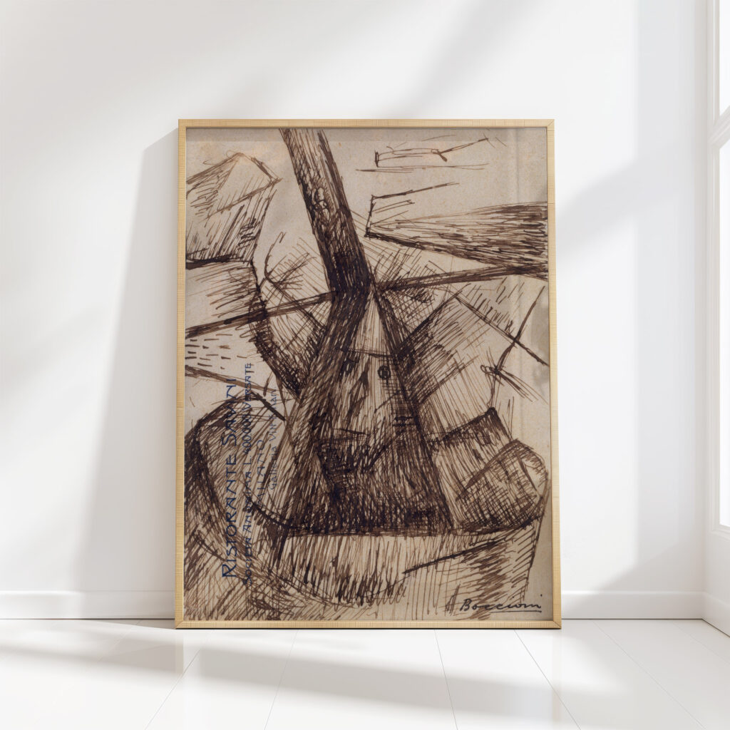 study for fusion of a head and a window 1912 umberto boccioni high quality print
