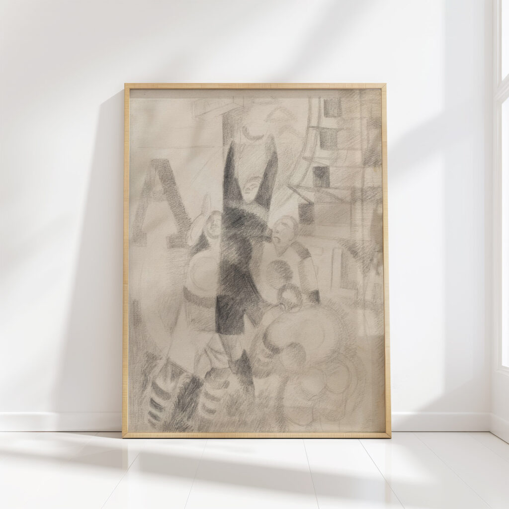 study for lequipe de cardiff circa 1920 robert delaunay high quality print