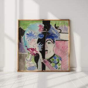 study for miller head with flowers ca 1927 ernst ludwig kirchner high quality print