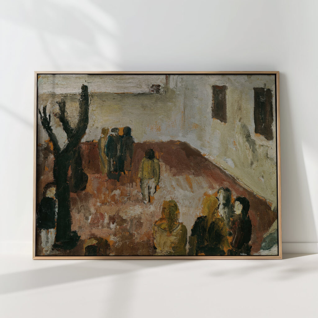 study for schoolyard 1926 wilhelm thony high quality print