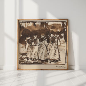 study for sunday afternoon in laren 1882 max liebermann high quality print