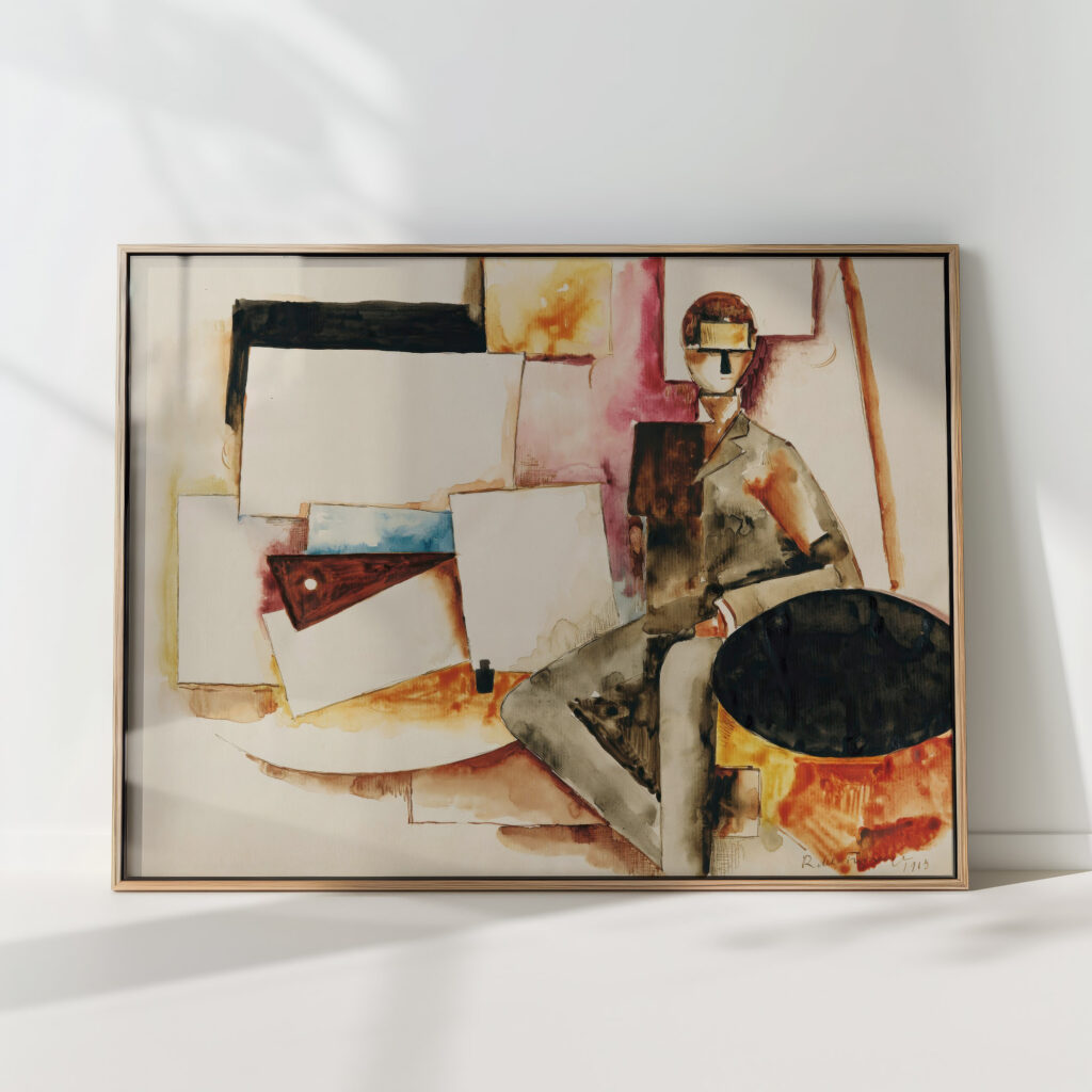 study for the seated man 1913 roger de la fresnaye high quality print