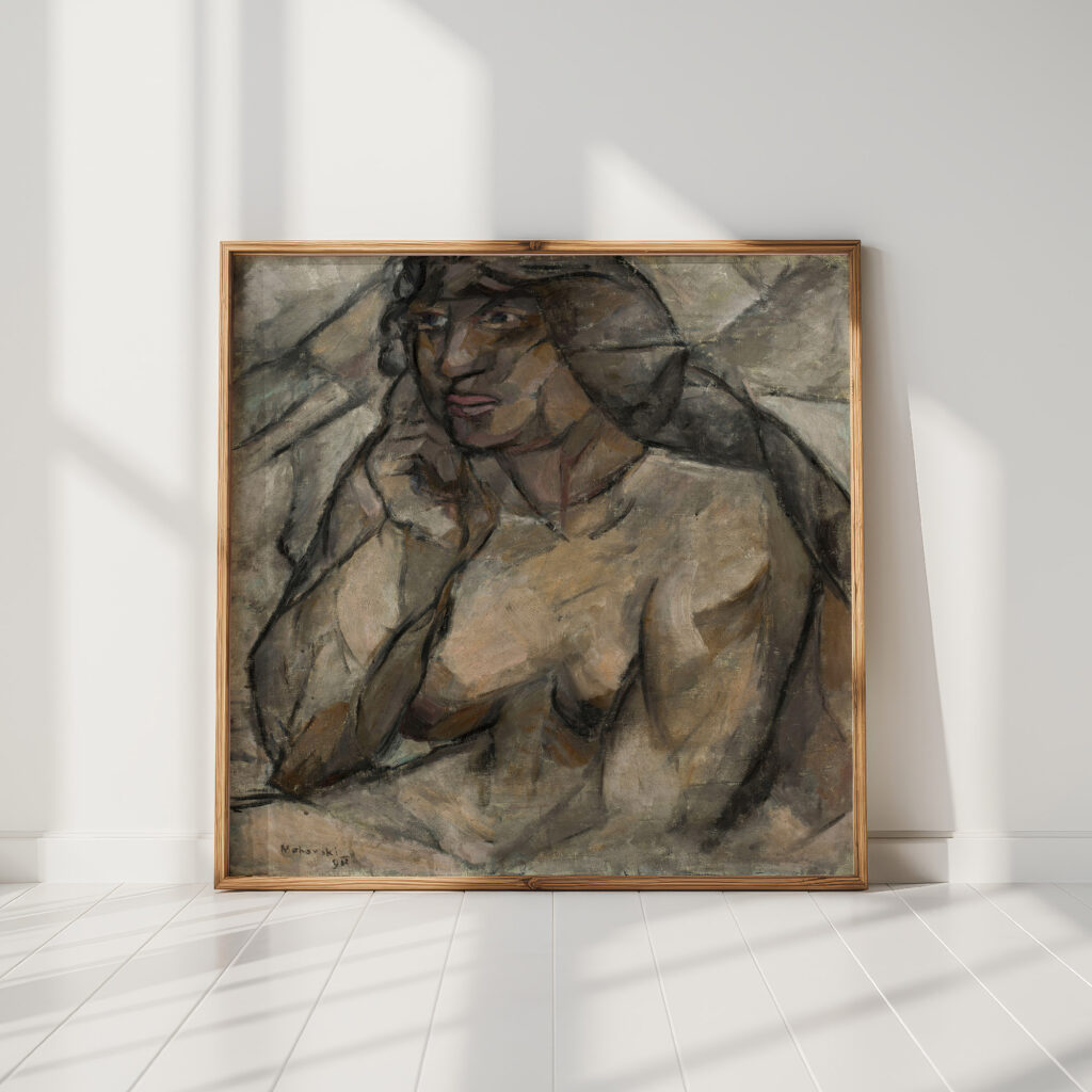 study of a nude female half nude 1912 tadeusz makowski high quality print