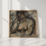 study of a nude female half nude 1912 tadeusz makowski high quality print