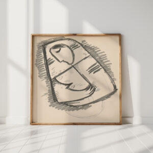 study of a woman in a scarf composed on a diagonal 1938 mikulas galanda high quality print
