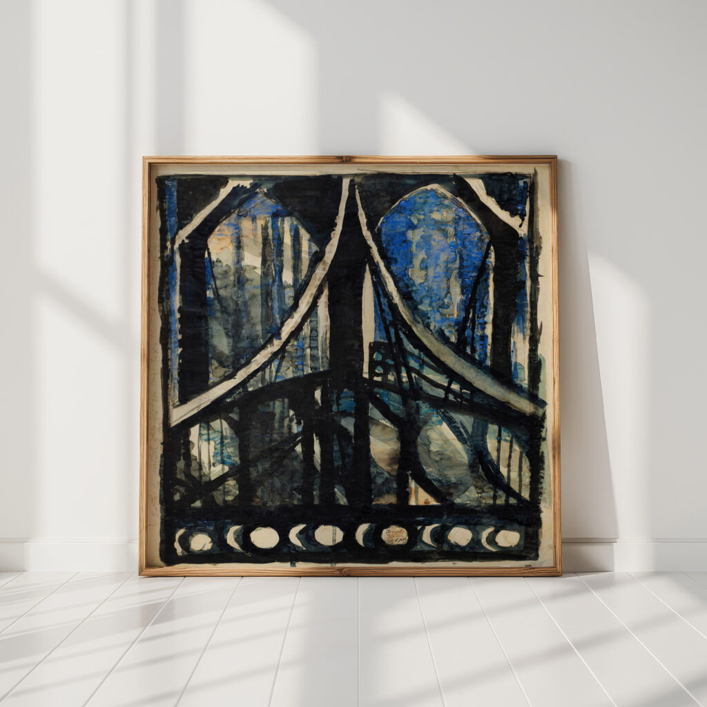 study of the brooklyn bridge 1922 joseph stella high quality print