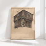 study of the top floor of a corner house 1827 1891 johannes bosboom high quality print
