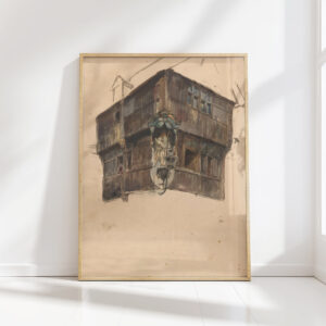 study of the top floor of a corner house 1827 1891 johannes bosboom high quality print