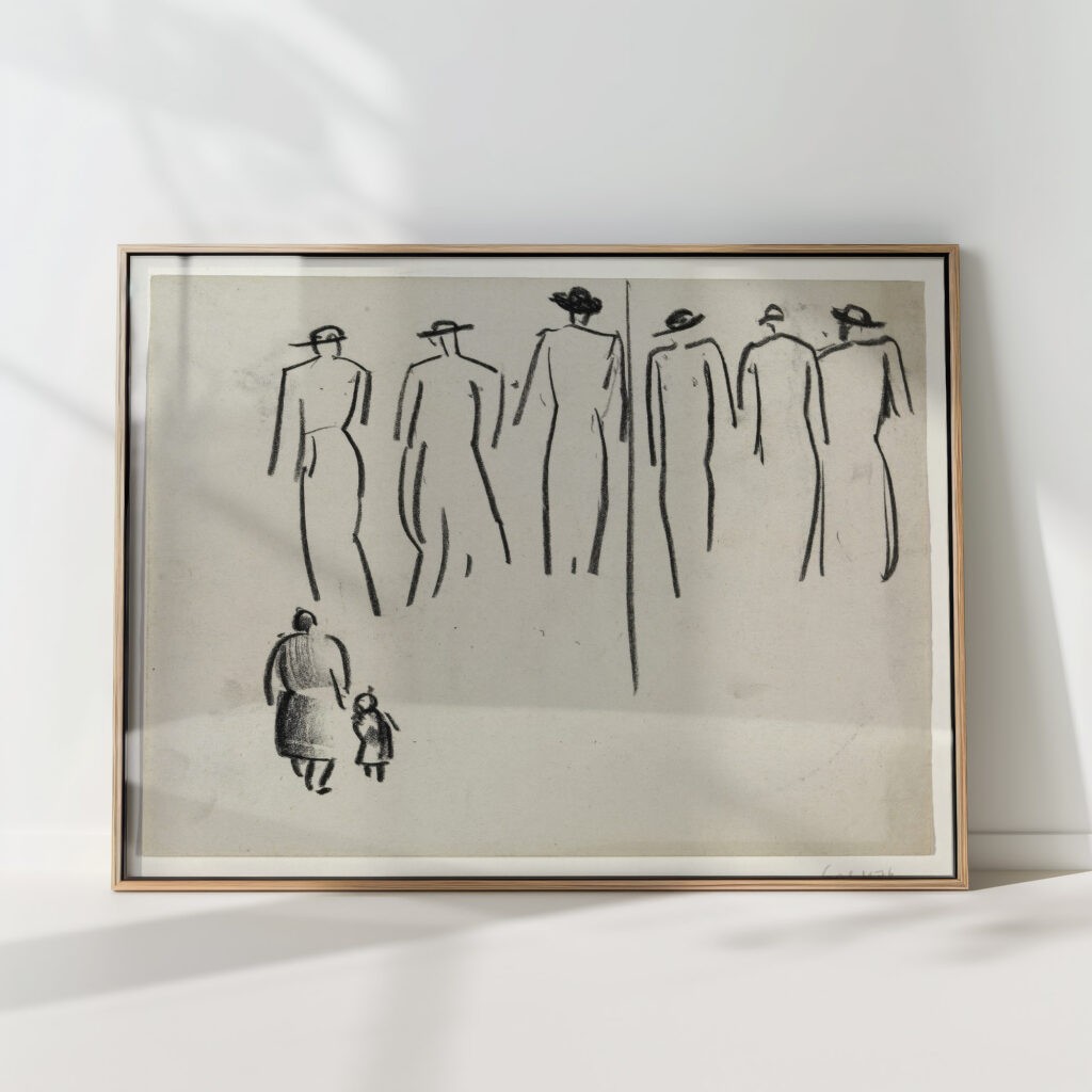 study of various figures 1891 1941 leo gestel high quality print