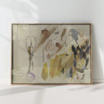 study sheet horses and man with hat anton burger high quality print