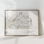 study sheet with horses 1 1891 leo gestel high quality print