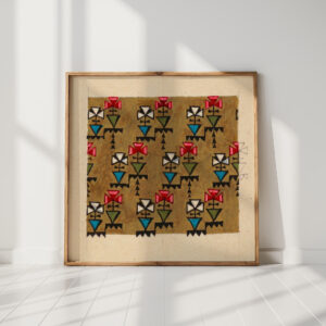 stylized geometric floral design for printed textile 1800 1818 unknown