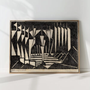 stylized sailboats 1915 jacoba van heemskerck high quality print