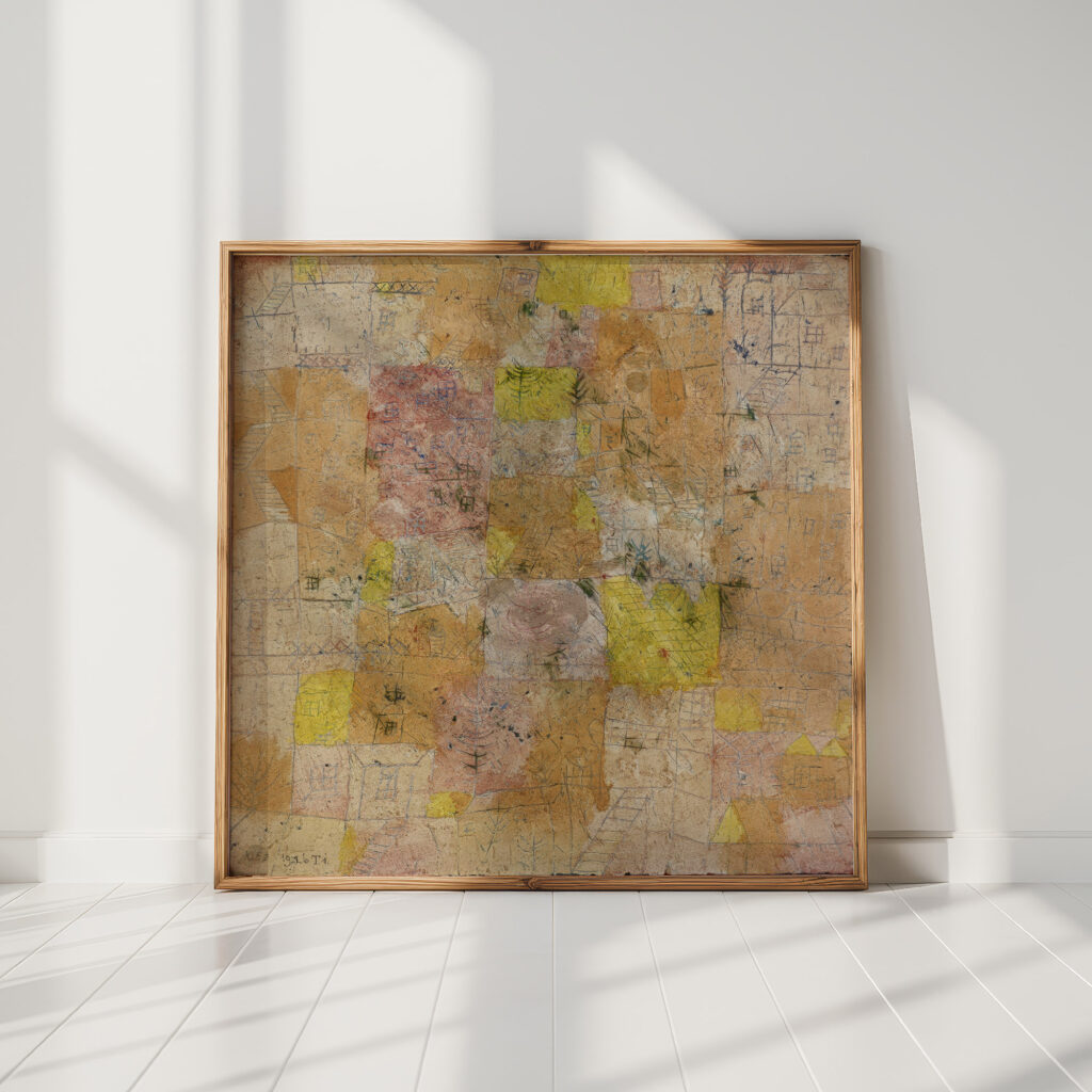 suburban idyll garden city idyll 1926 paul klee high quality print
