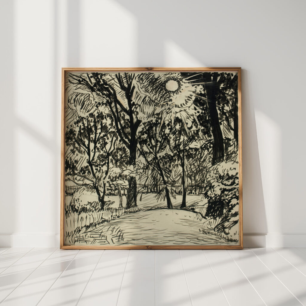 sun lit path henry lyman sayen high quality print