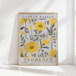 sunflower market artistic print for home decor
