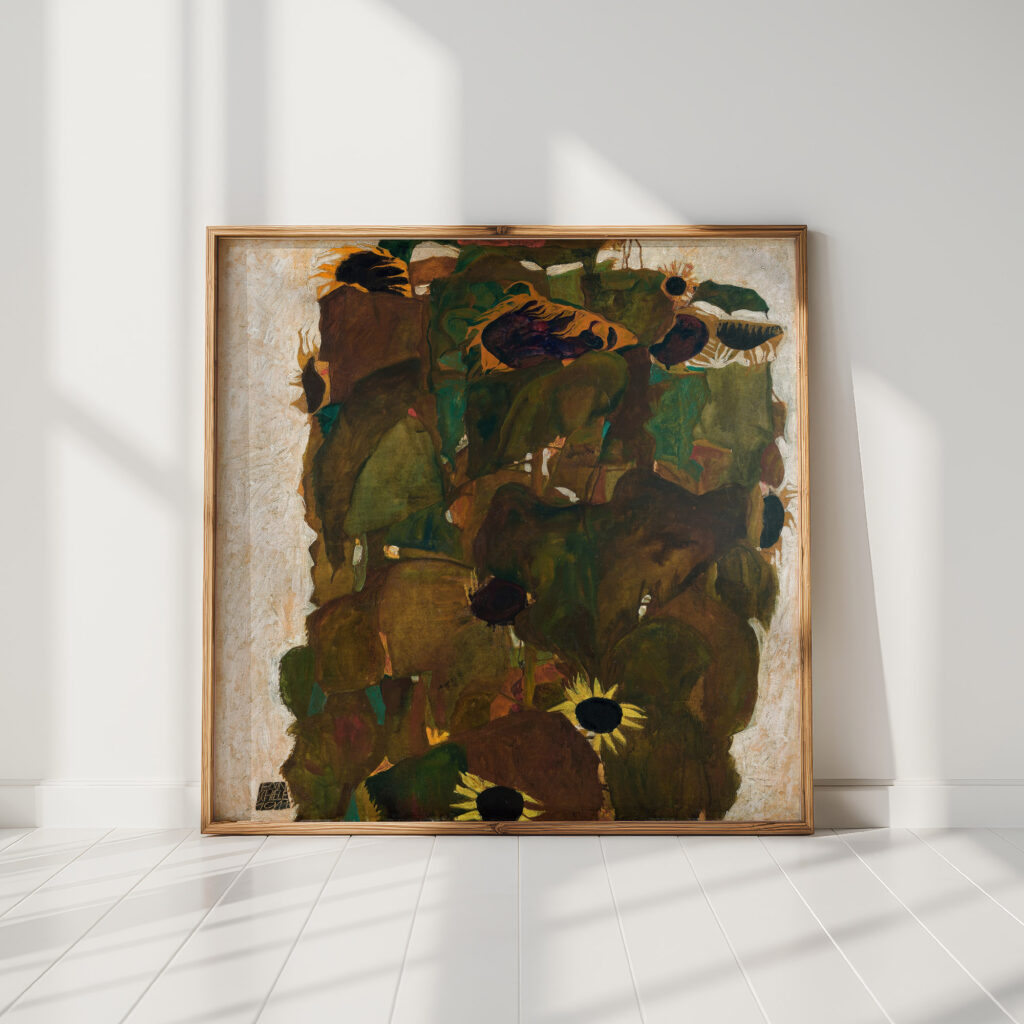 sunflowers i 1911 egon schiele high quality print