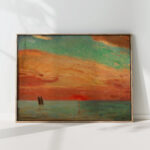 sunrise over the eastern sea 1932 fujishima takeji high quality print