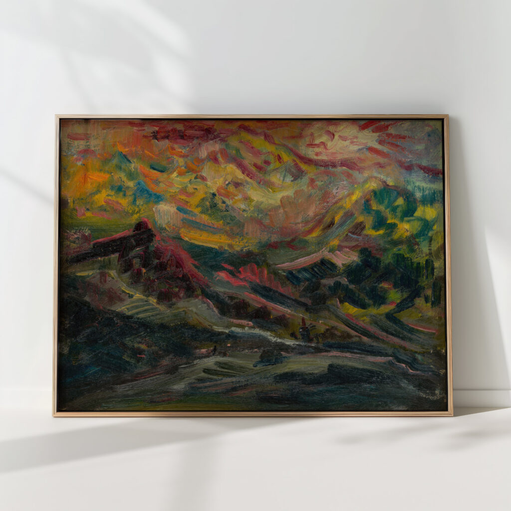 sunset in the mountains 1940 1944 arnold peter weisz kubincan high quality print